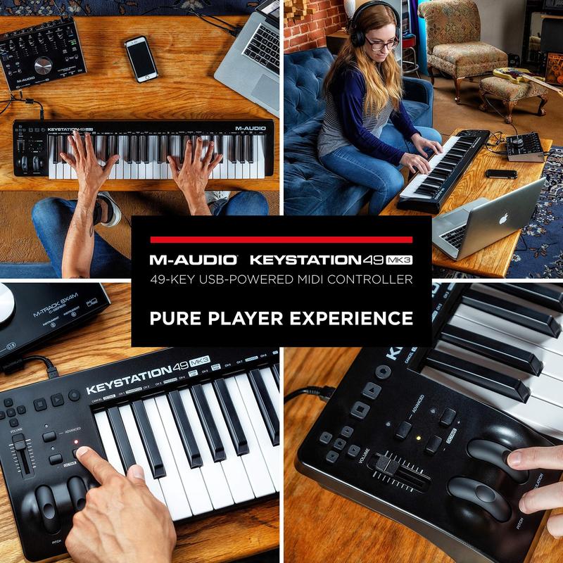 Controlador de teclado MIDI M-Audio Keystation 49 MK3 49 Key